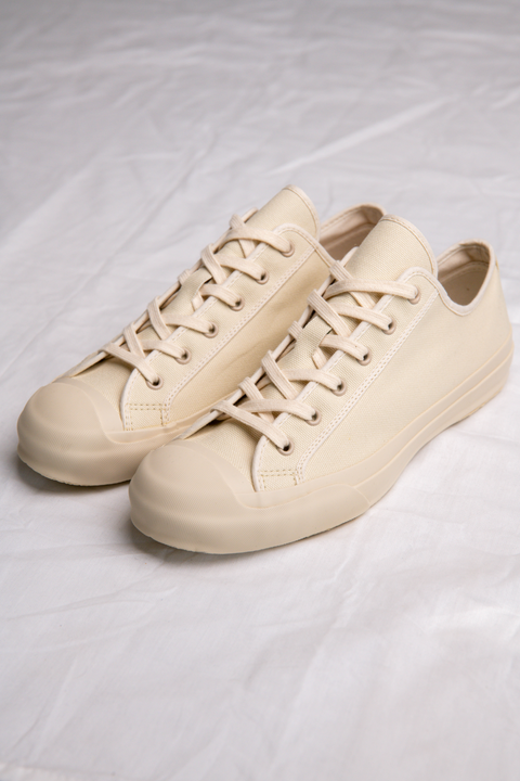 Merino Vulcanised Sole Canvas Shoe in Cream