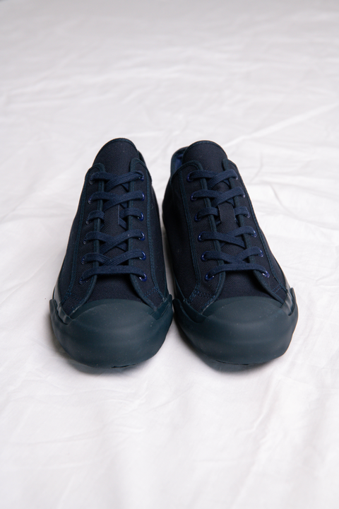 Merino Vulcanised Sole Canvas Shoe in Navy